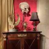 Ittalian Artist, Empire Period Decorative Swan Sculptures, 1800s, Giltwood, Set of 2