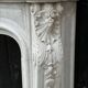 Remarkable Louis XV Style Fireplace In White Carrara Marble Circa 1880