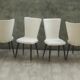 Lot de 6 chaises vintages pieds compas