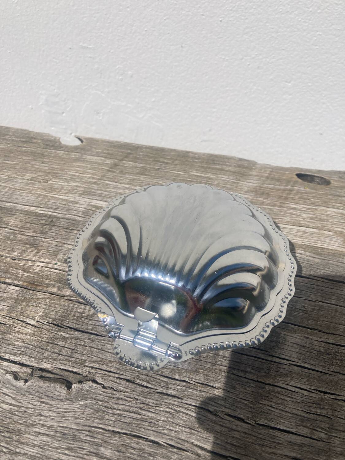 Silver plated butter dish shell 1950