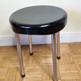 Tabouret en bakélite noir, années 50-60