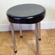 Tabouret en bakélite noir, années 50-60