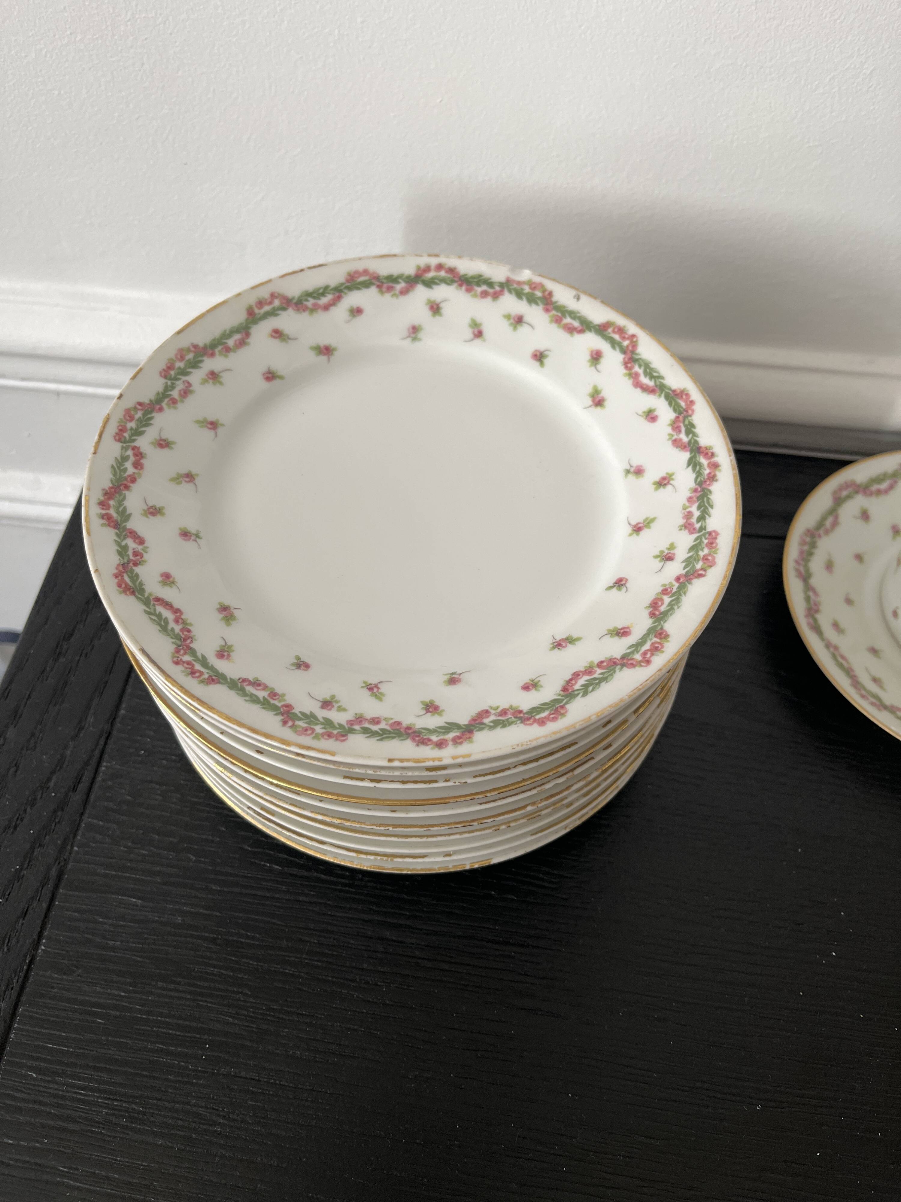 10 dessert plates -À la paix, Paris- 1900 -Limoges