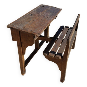 double school desk from the 1950s