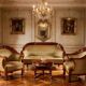 Empire Upholstered and Inlaid Walnut Living Room Set, Austria, 1810s, Set of 3