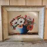 Oil on panel "Anemones"