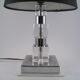 Modernist seventies table lamp 1970 cubes cut glass and chrome metal cylinders