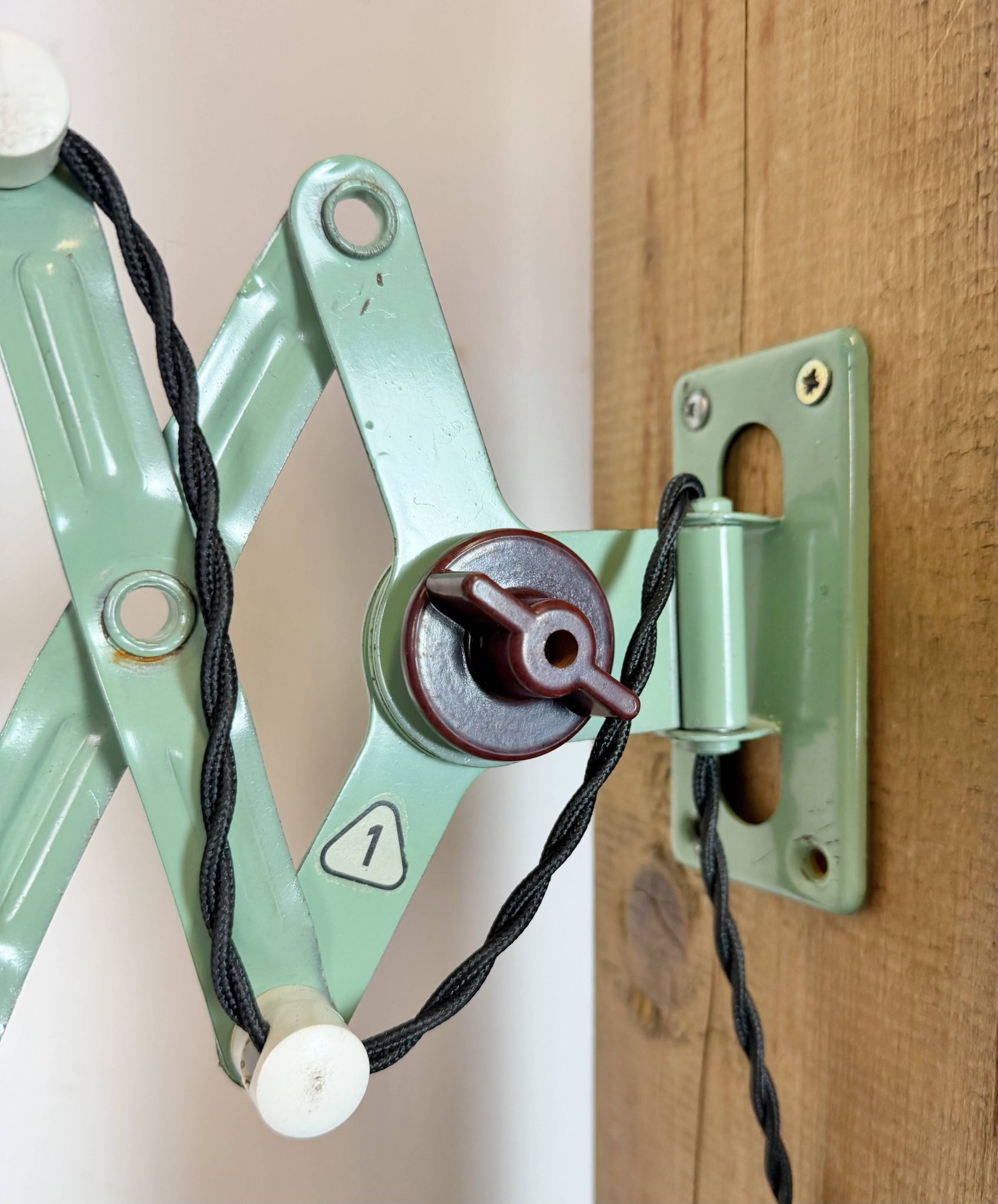 Industrial East German Scissor Lamp from VEB Zweckleuchtenbau Dresden, 1950