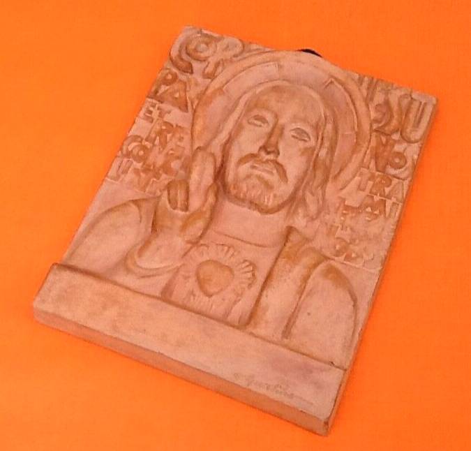 Arts Religieux Desgodets Paris Sculpture bas relief à suspendre Jésus Christ