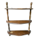 Étagère murale en bois tourné des années 50