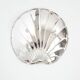 Grand plat en forme de coquillage plaqué argent