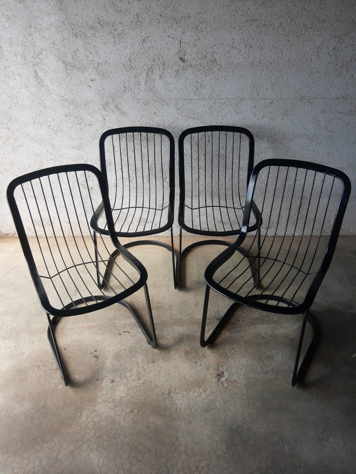 Set de 4 chaises vintage Cidue Italie années 70