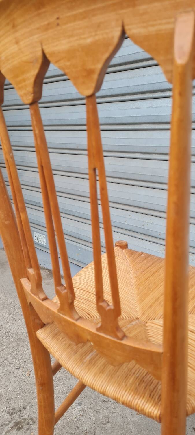 Chiavarine chair in wood and straw