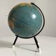 Globe terrestre métal tripode années 50