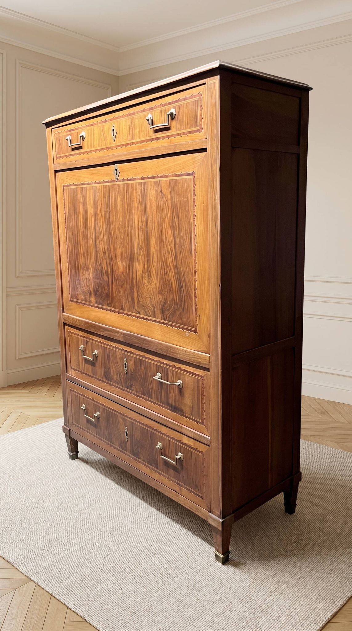 Art Deco secretary in wood and marquetry – 1930s