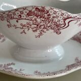 Lebacqz & Bouchart St Amand Nord Glycines pink ironstone sauceboat