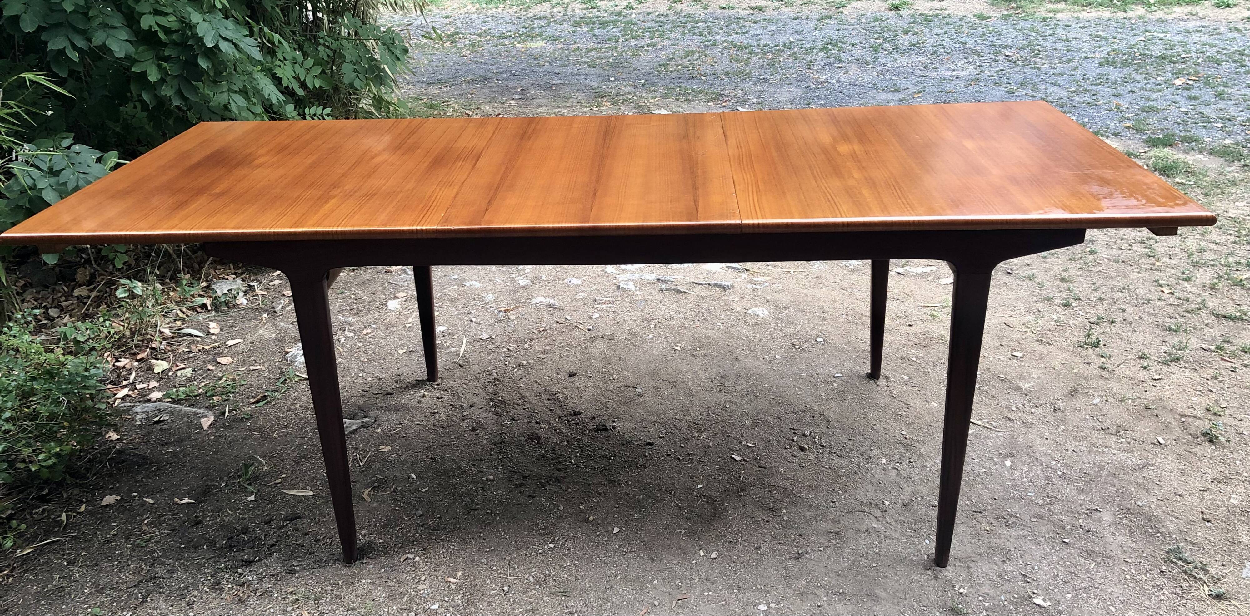 Teak table and exotic wood made in France