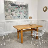 Table vintage 1975 en bois de pin