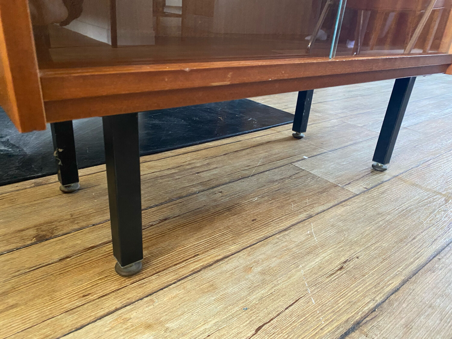 Vintage glass library from the 1960s.