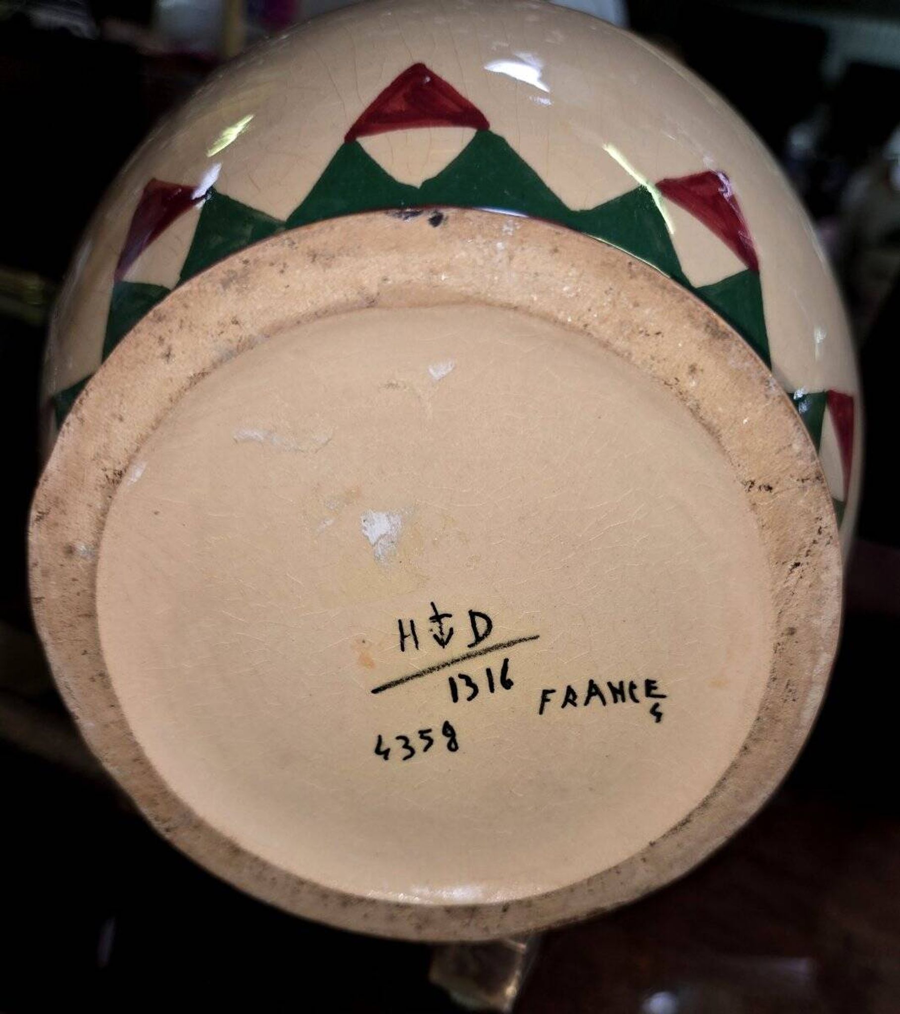 Desvres by Henri Delcourt: pair of signed Art Deco vases.