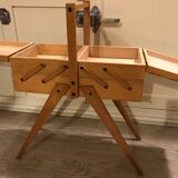 Vintage sewing box 1960 feet compass