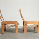 Vintage lounge chair set in Swedish beech by Yngve Ekström for Swedese, 1970s.
