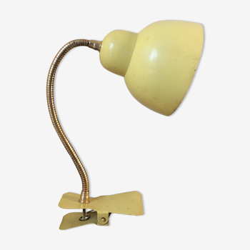 Lampe pince vintage jaune