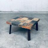 Brutalist Style Coffee Table in Slate Stone, 1970s