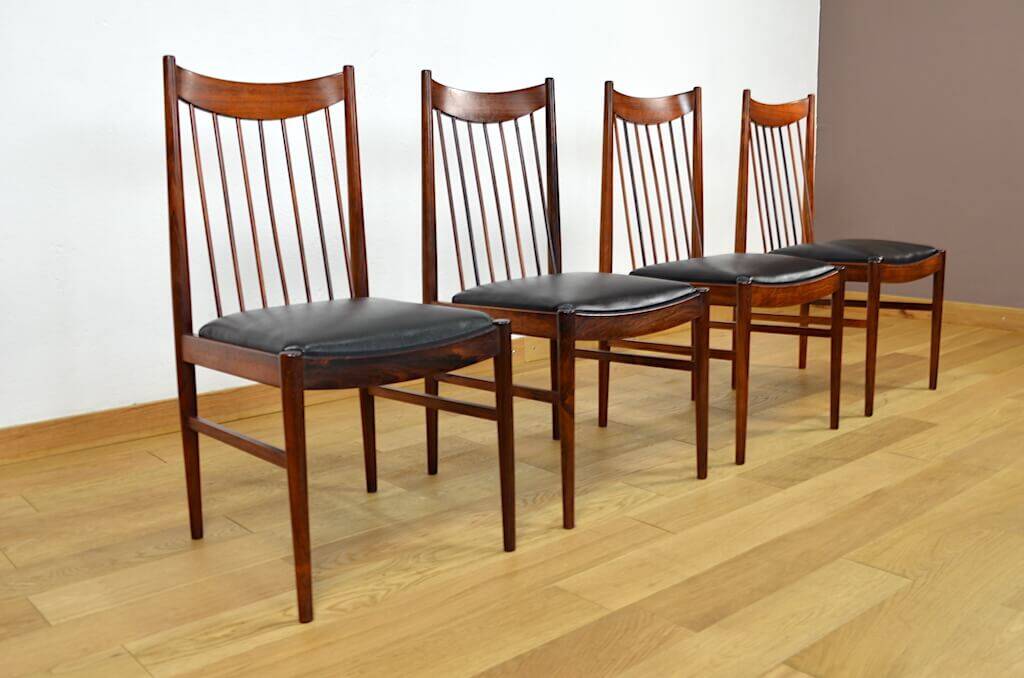 4 Danish Chairs 1960 Rio Rosewood by Arne Vodder