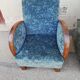 Paire de fauteuils art déco tissu bleu