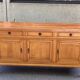 Louis XVI solid oak sideboard with 3 doors and 3 drawers, 175 cm