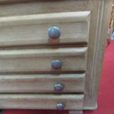 Oak chest of drawers with marble top, 1940-1950