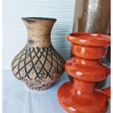 Trio ceramic vases
