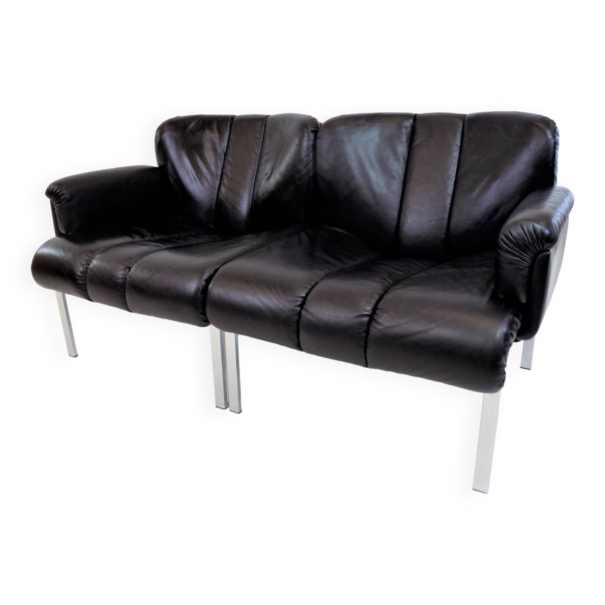 Girsberger Eurochair leather sofa 2-seater