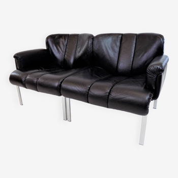 Girsberger Eurochair leather sofa 2-seater