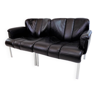 Girsberger Eurochair leather sofa 2-seater