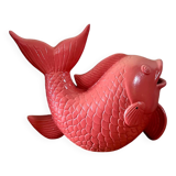 Large vintage ceramic fish 60's unique piece