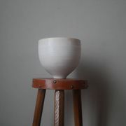 Japandi ceramic salad bowl, second-hand artisanal pottery