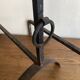 Paire de chenets en fer battu 1960