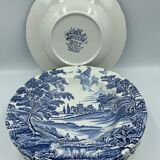 6 assiettes creuses vintage
