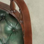 Green cow leather Chesterfield office chair / side chair in English style