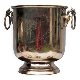 Antique Napoleon III Wine Cooler Ice Bucket Engraved with Griffin Heads