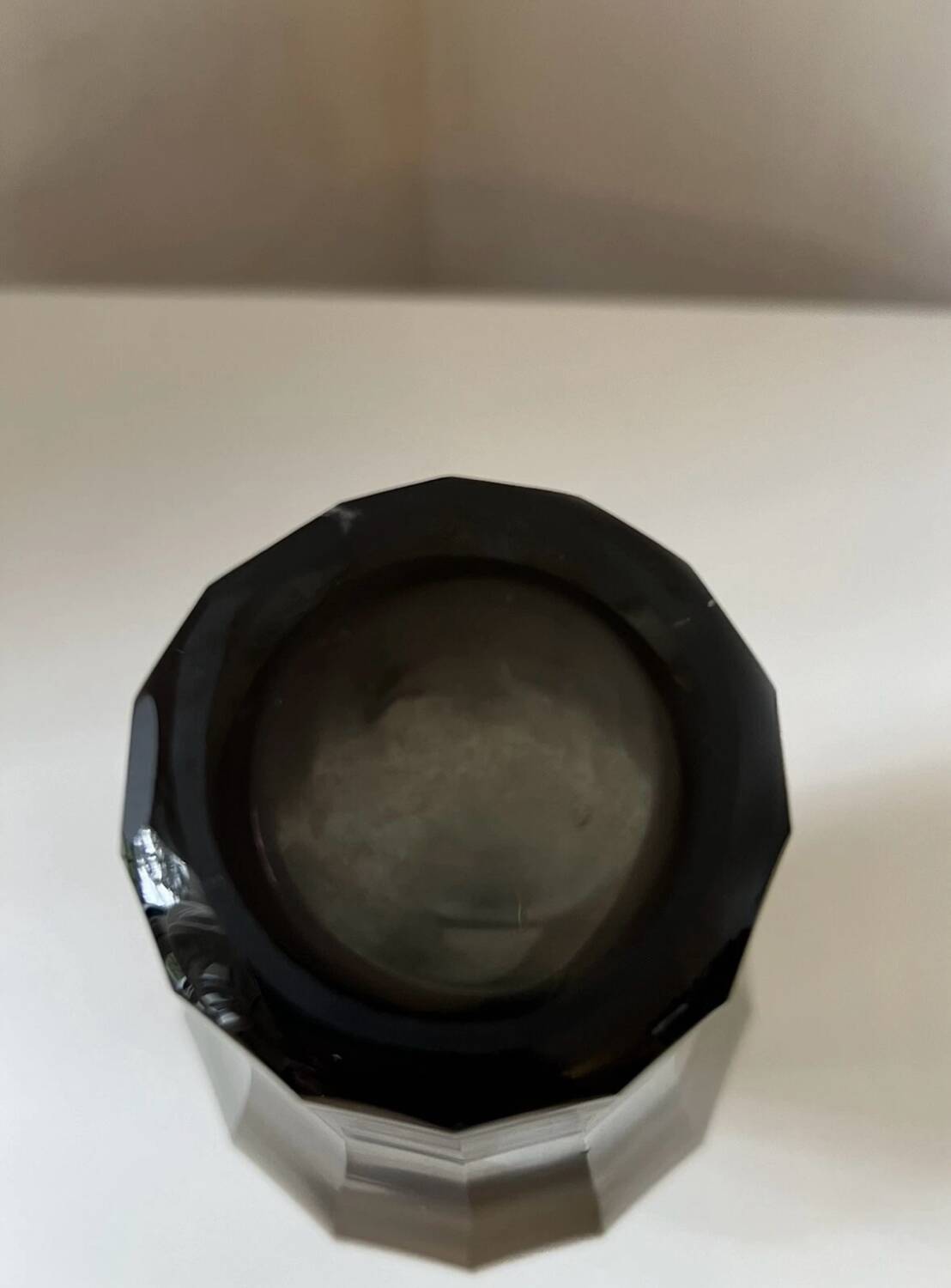 Vintage frosted grey vase
