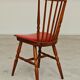 Lot de 3 chaises bois et skaï rougeTacoma par Baumann 1960