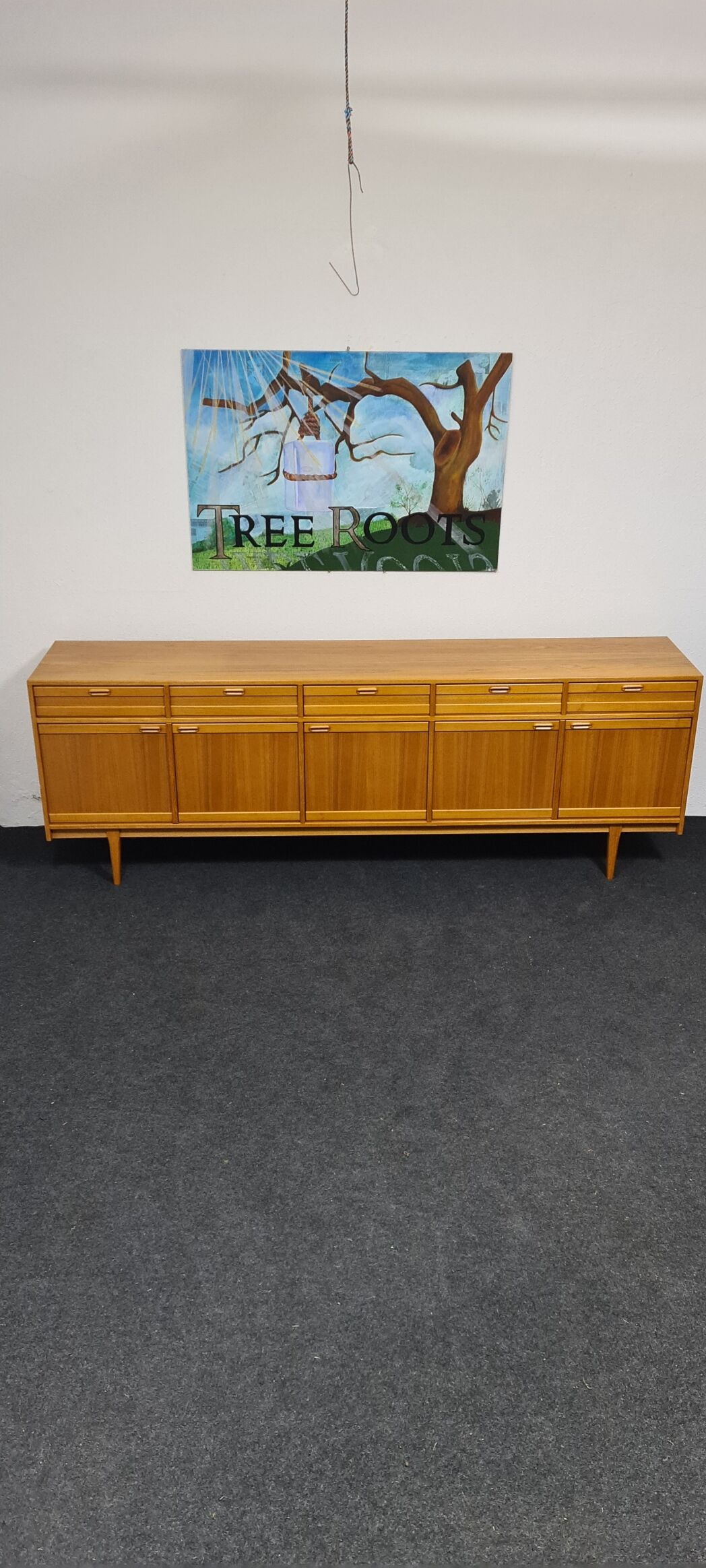 Vintage teak German sideboard by  Mustering