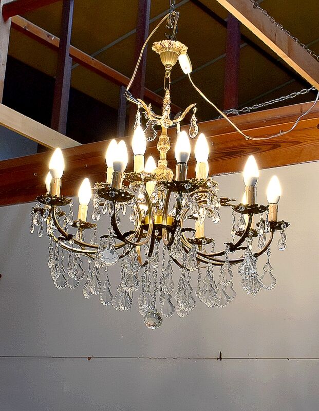 Crystal chandelier mid 20th