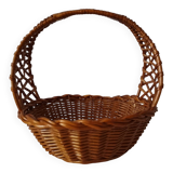 Woven wicker basket