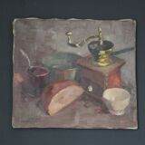 Nature morte au petit déjeuner tableau hst45 x 50
