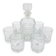 Luminarc Quadrille whisky service: decanter & 6 glasses from the 1970s.
