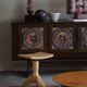 Tabouret trépied pivotant en orme, design danois du milieu du siècle, années 1970